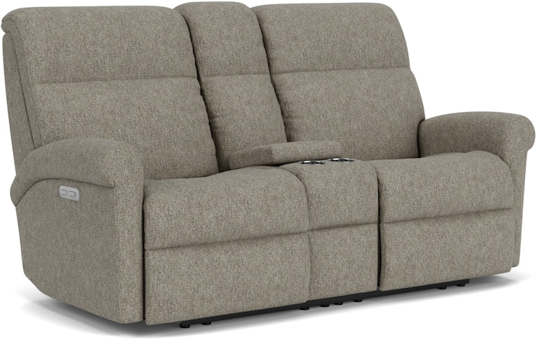 Flexsteel Davis Power Reclining Loveseat with Console and Power Headrests 2902-601H