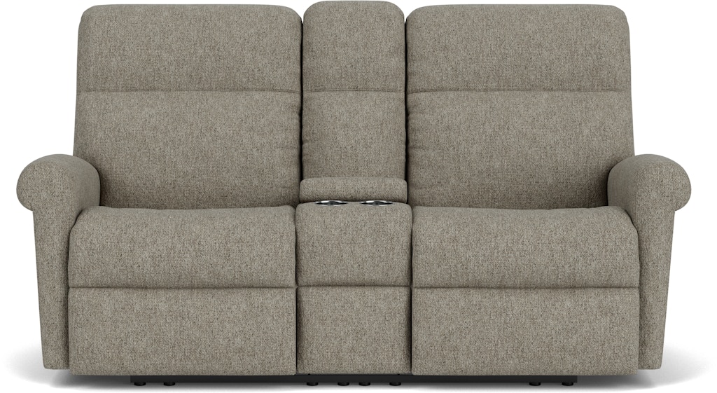 Flexsteel Davis 2902-601H Casual Power Reclining Loveseat with Cupholder  Storage Console and Power Headrests, Furniture and ApplianceMart