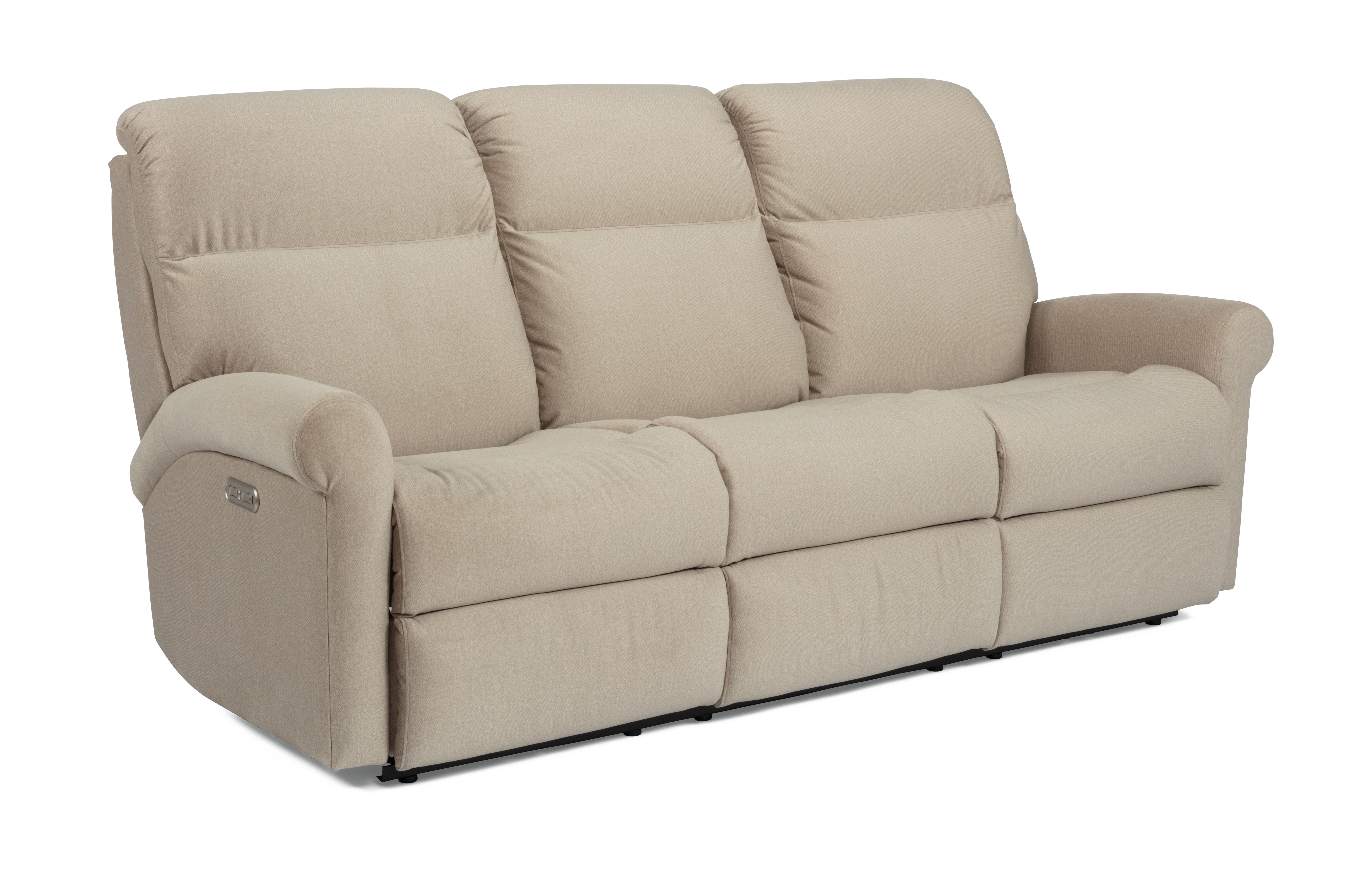 Flexsteel Living Room Power Reclining Sofa With Power Headrests - Skaff ...