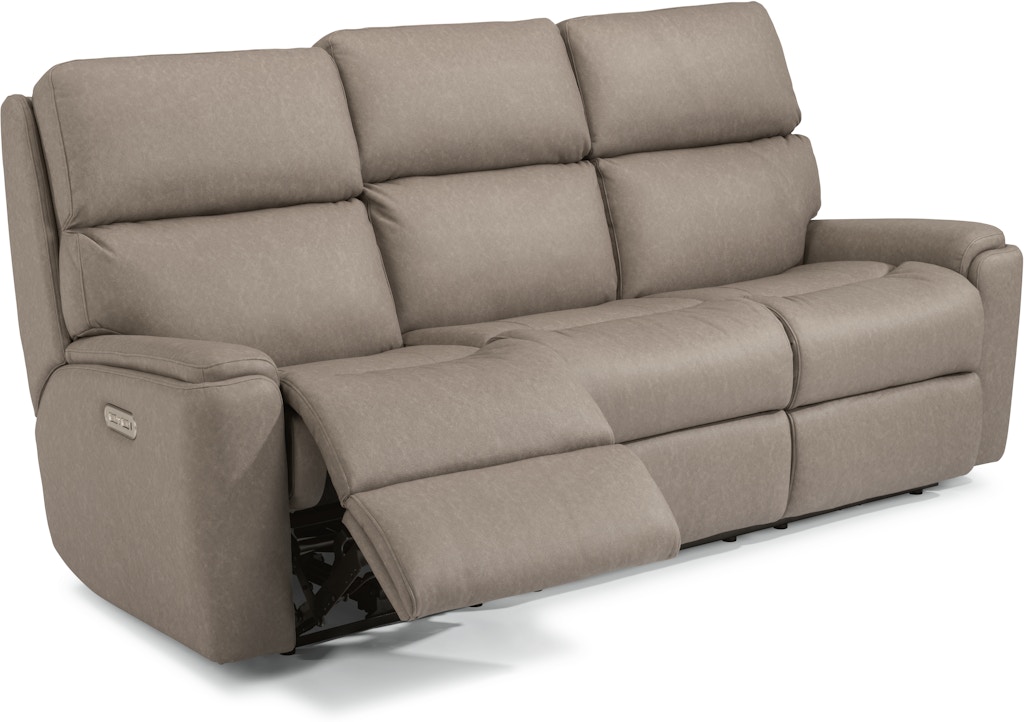 quilted leather power reclining sofa with power headrest