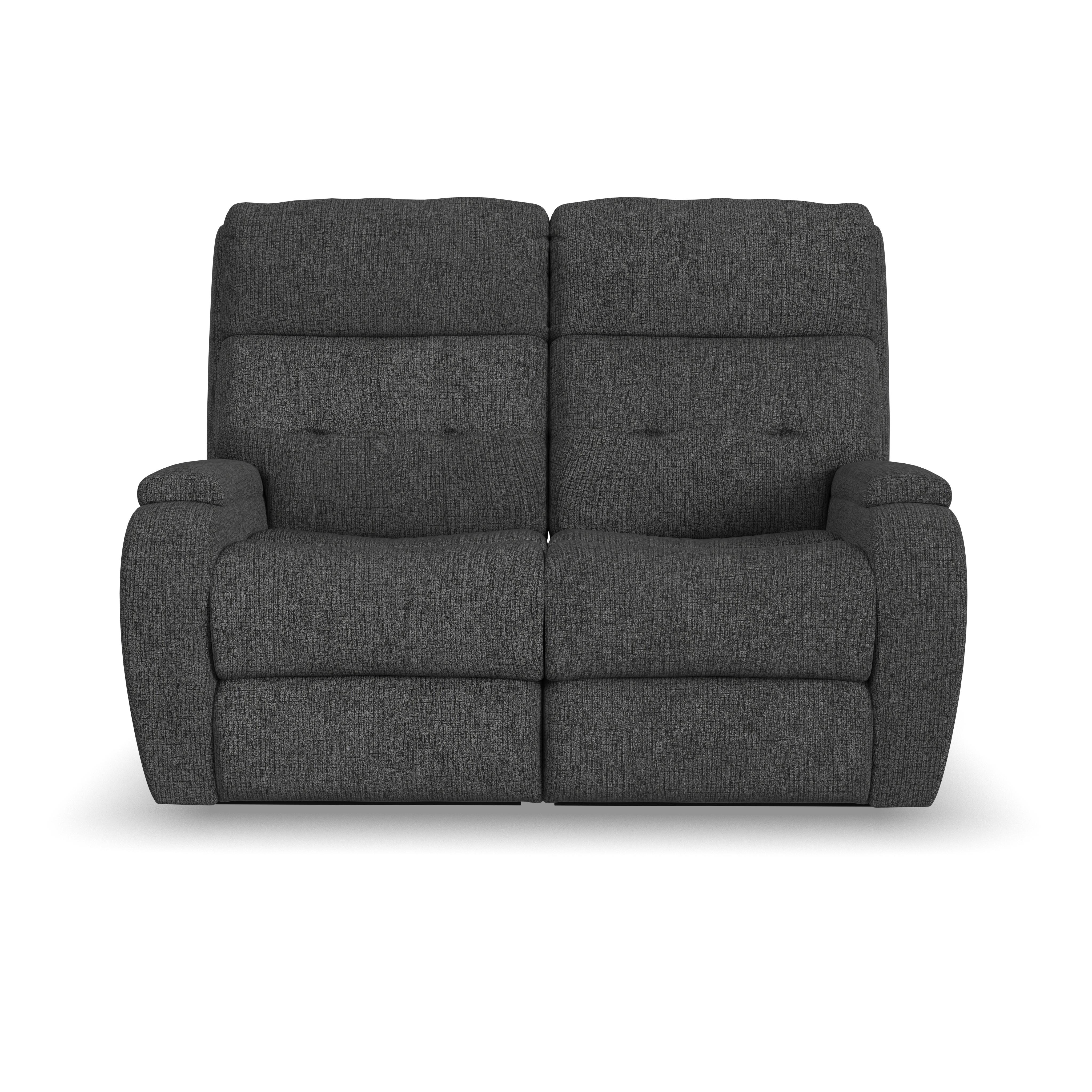 Flexsteel Strait Power Reclining Loveseat with Power Headrests 290660H