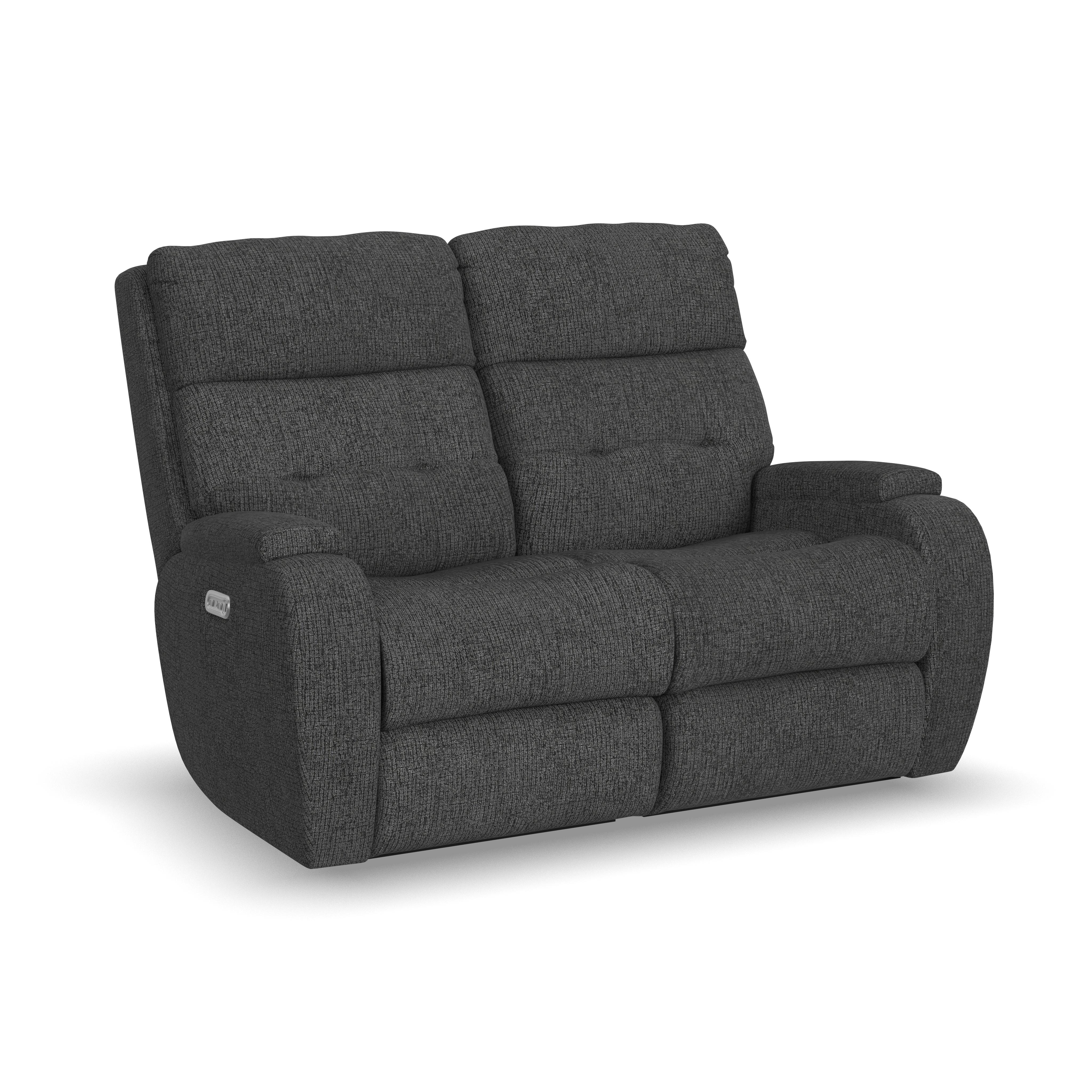 Flexsteel Living Room Power Reclining Loveseat with Power Headrests