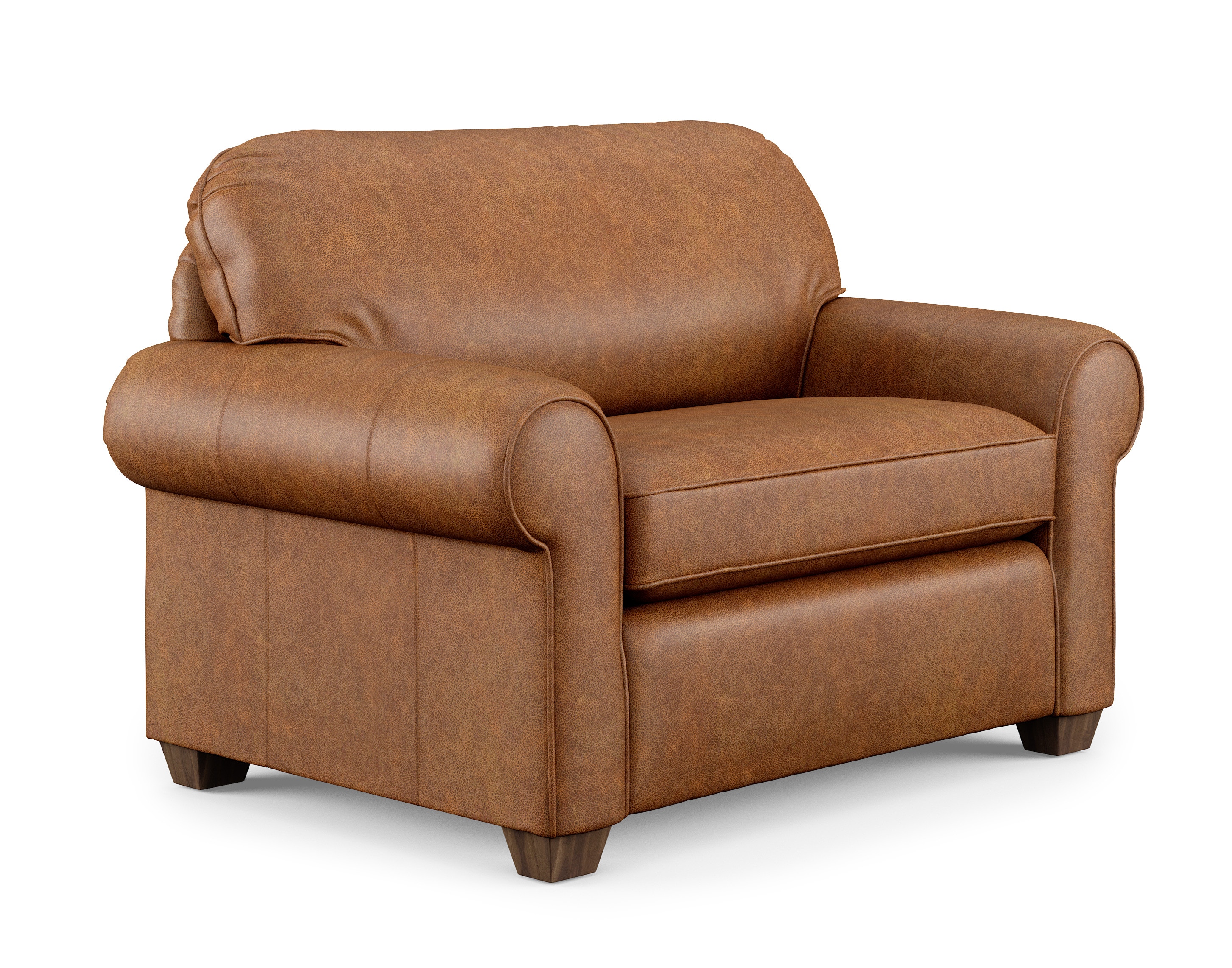 Flexsteel leather chair store and ottoman