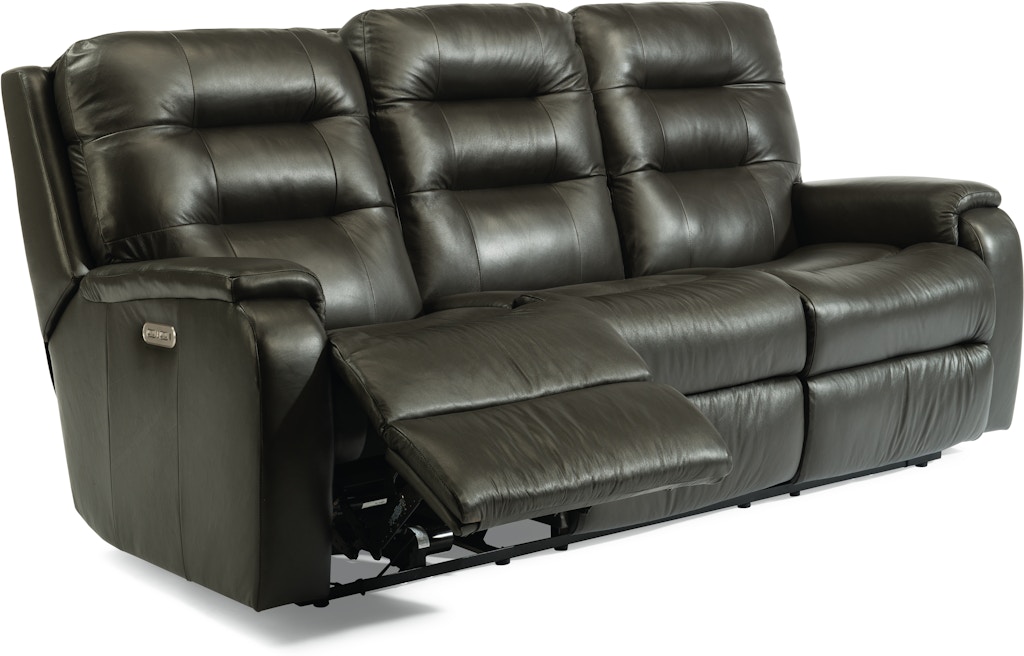 wilmington leather power reclining sofa with power headrests