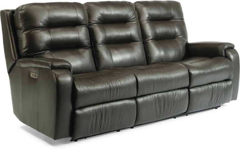 Flexsteel Arlo Power Reclining Sofa with Power Headrests and Lumbar 3810-62L