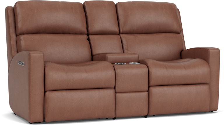 Flexsteel Catalina Power Reclining Loveseat with Console and Power Headrests 3900-601H