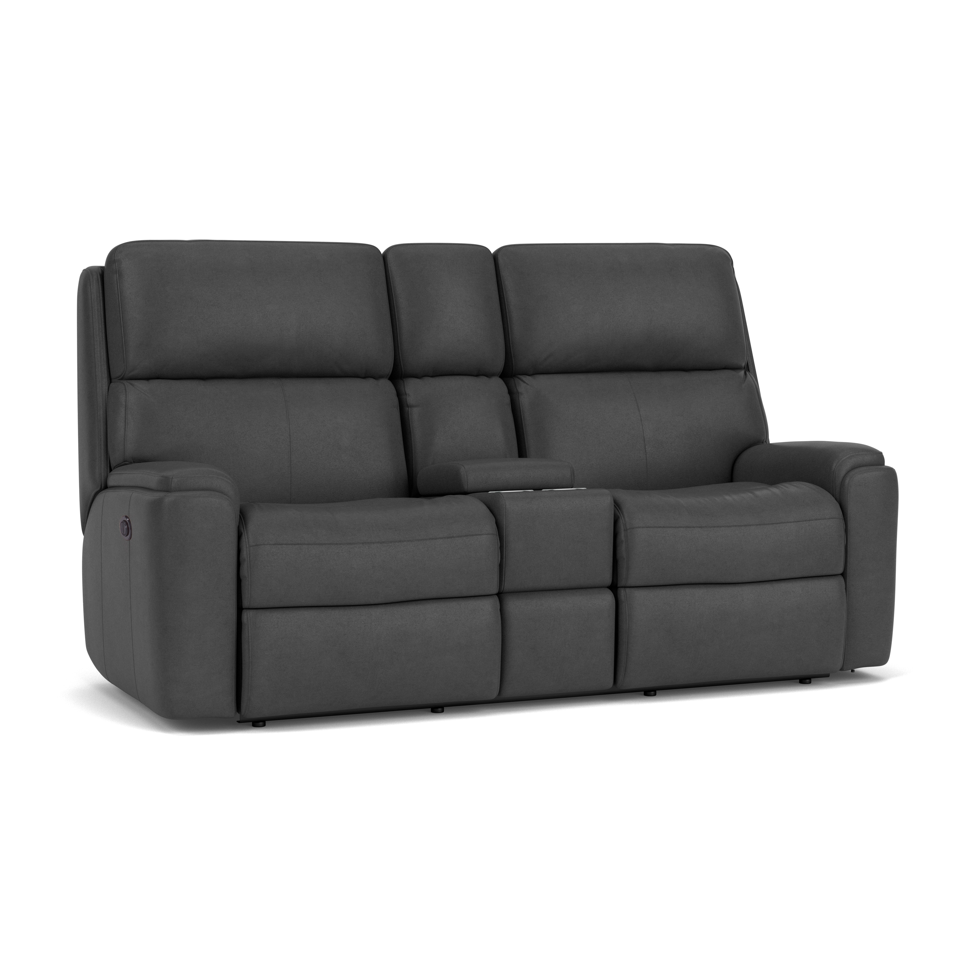 Flexsteel Power Reclining Loveseat with Console 3904-601M