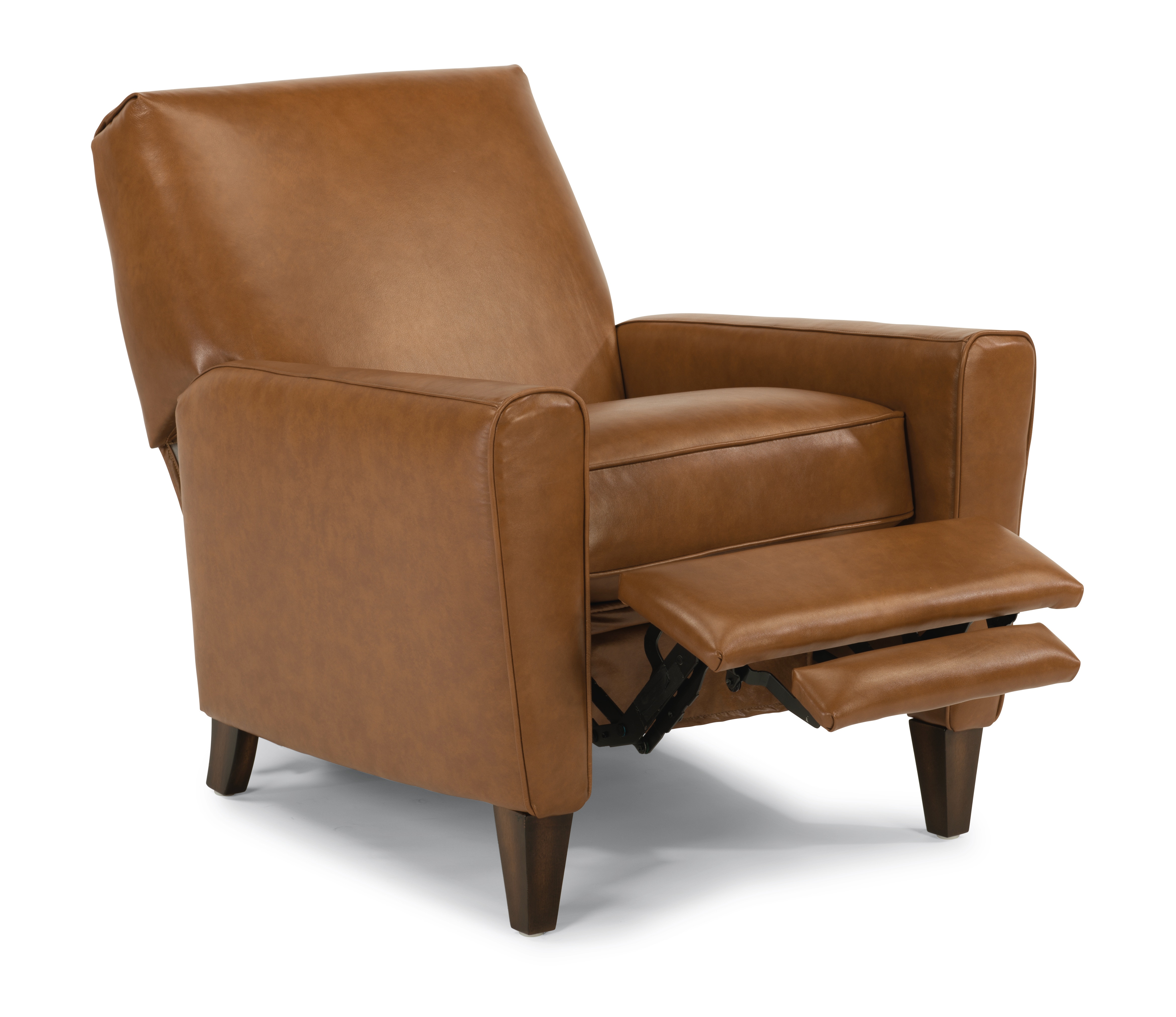 Slim leather deals recliner