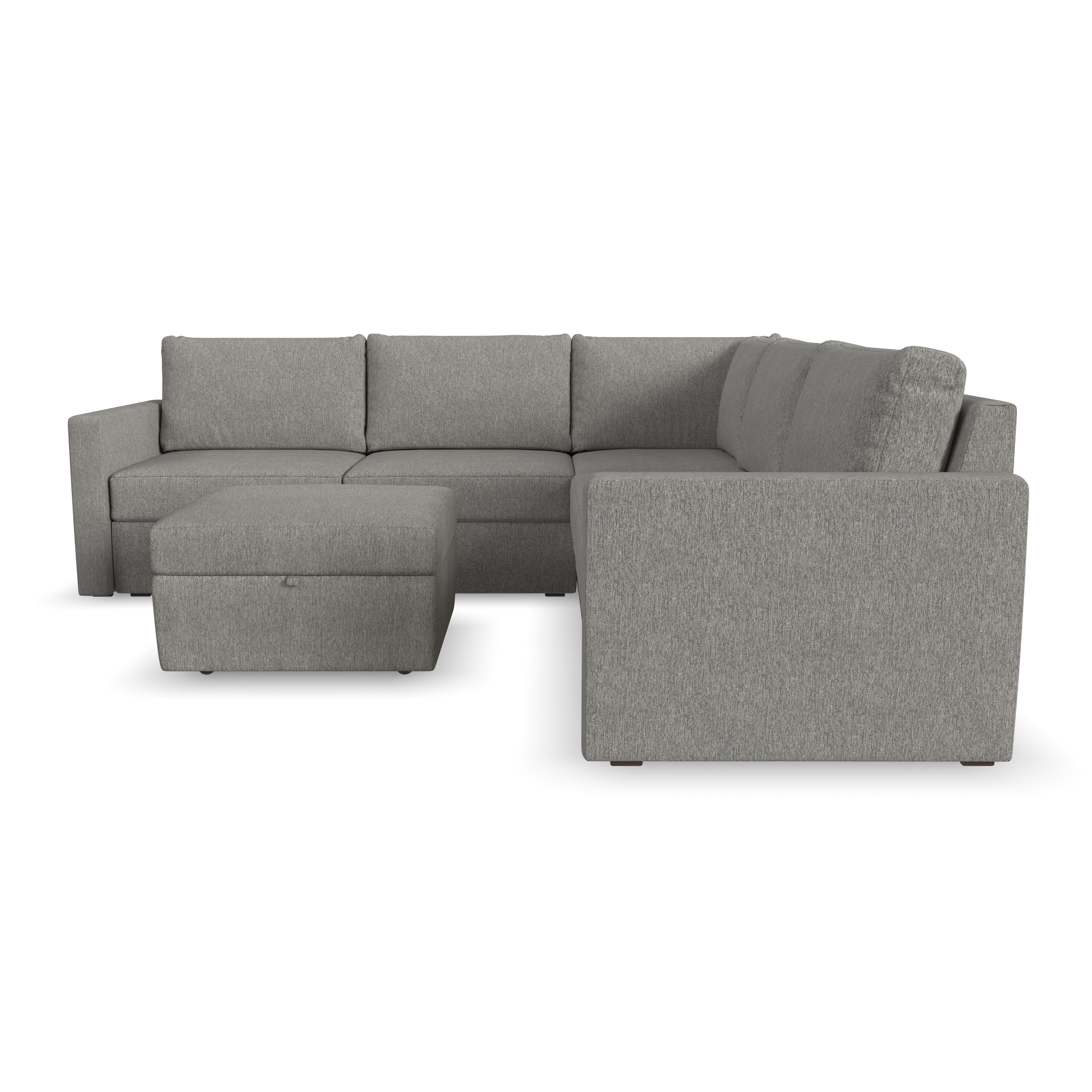 Flex 5-Seat Sectional with Wide Arm and Storage Ottoman - Thumbnail 5
