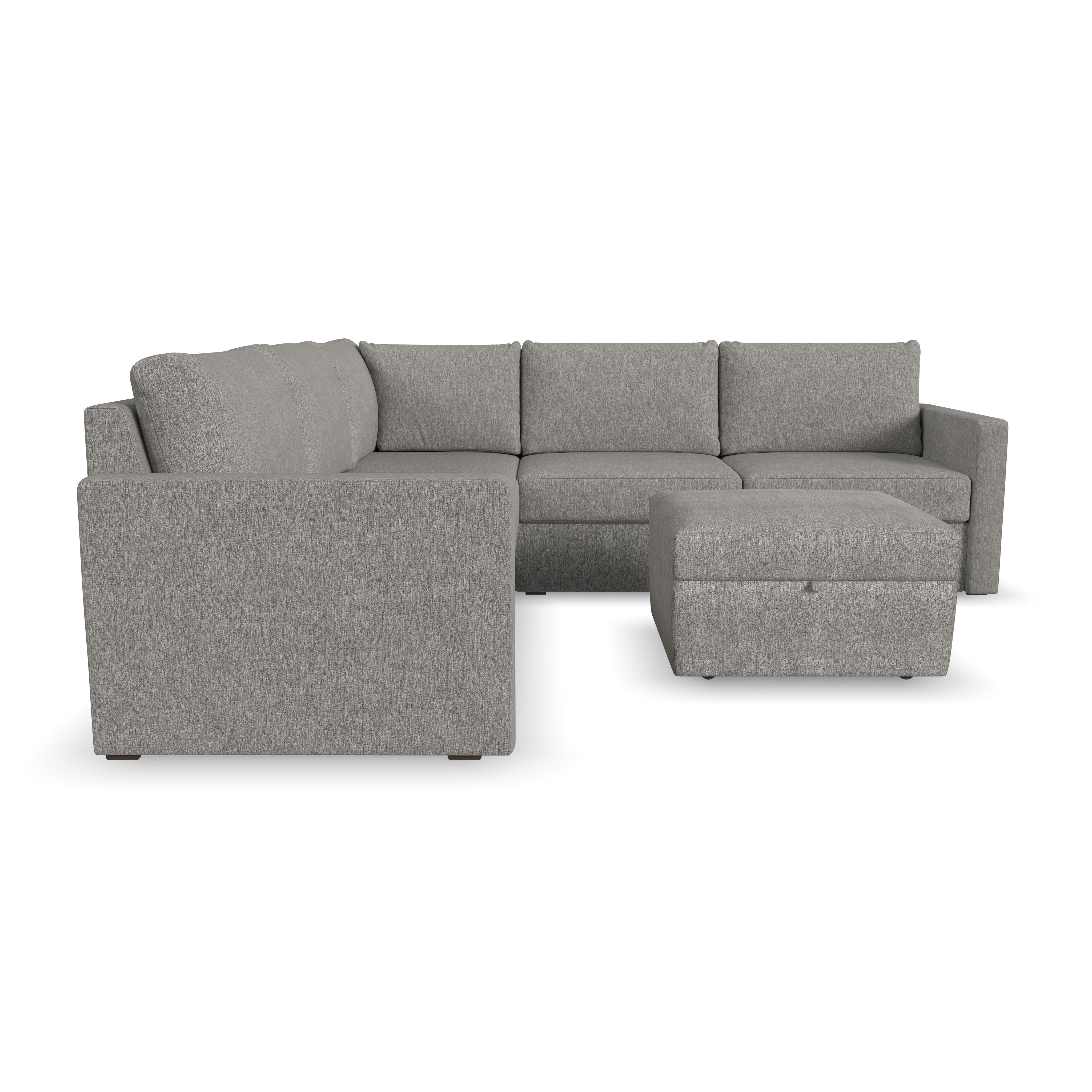 Flex 5-Seat Sectional with Wide Arm and Storage Ottoman - Thumbnail 3