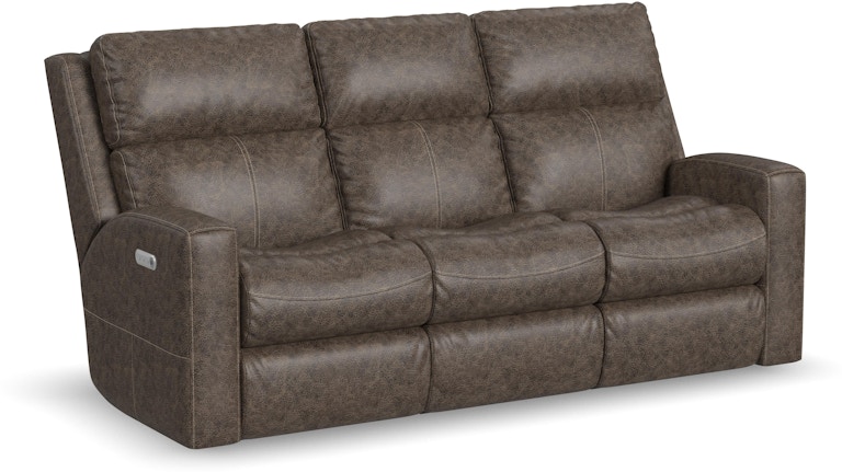 Flexsteel Score Power Reclining Sofa with Power Headrests and Lumbar B3805-62L