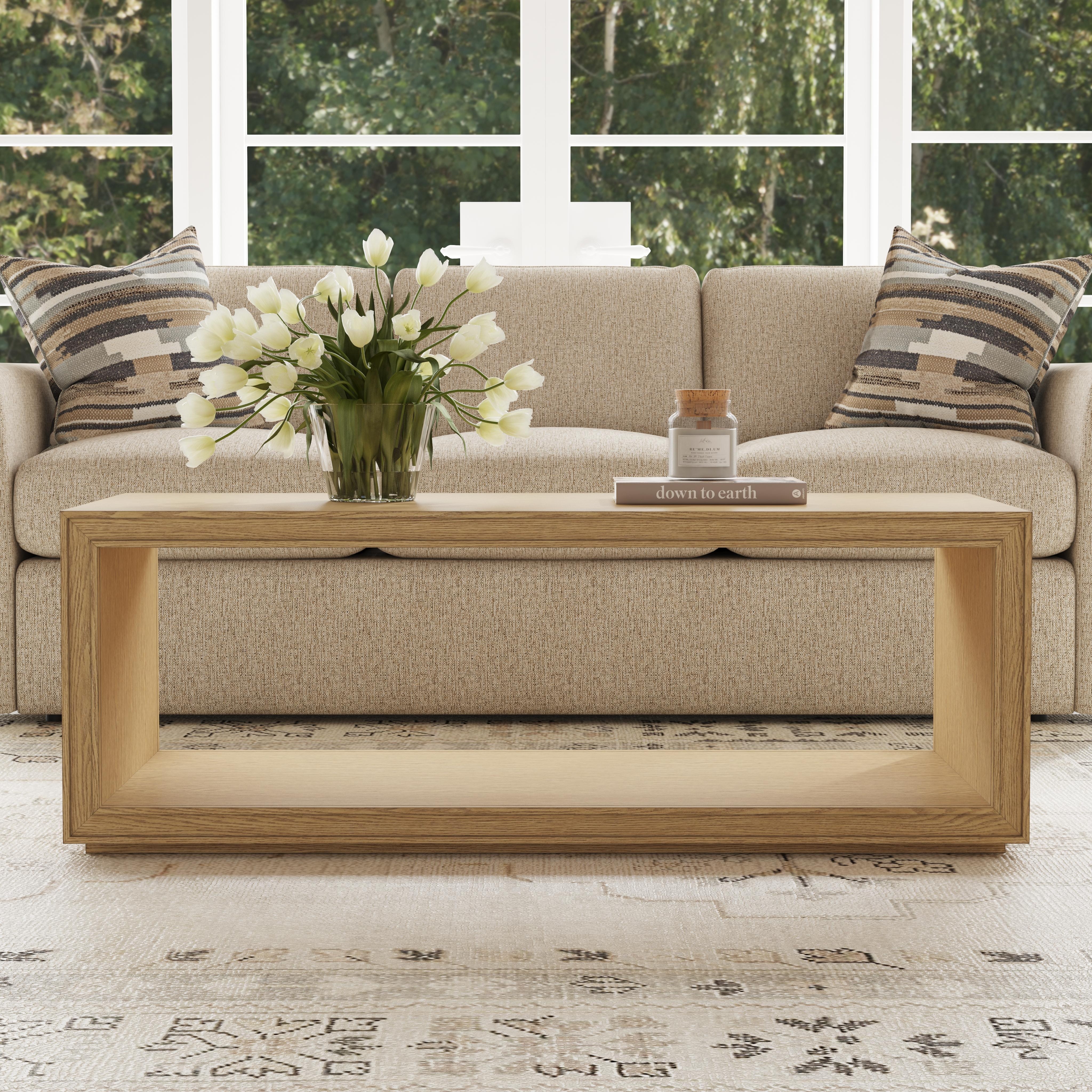 Flexsteel Waterfall Rectangular Coffee Table with Casters W10250311