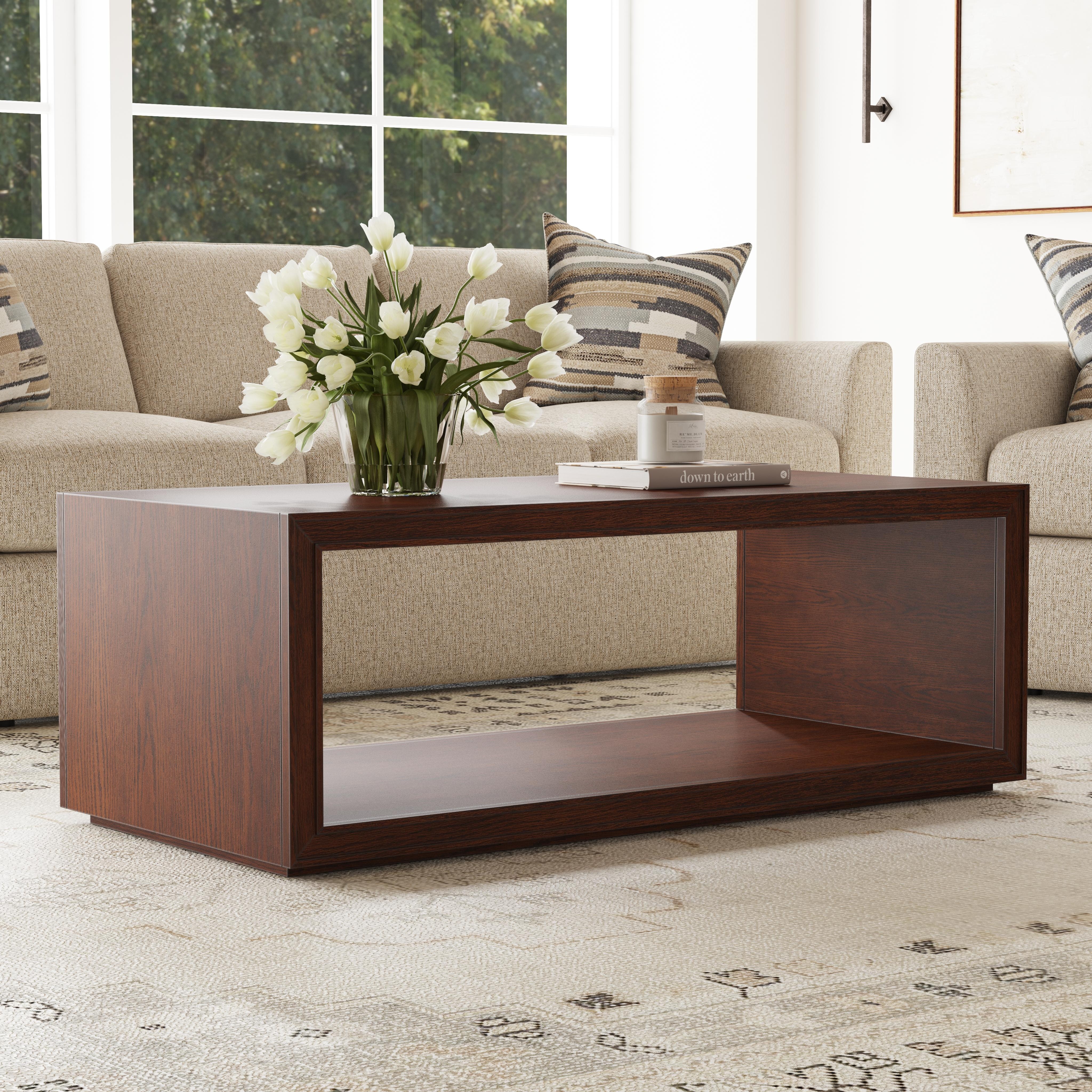 Flexsteel Waterfall Rectangular Coffee Table with Casters W10260311