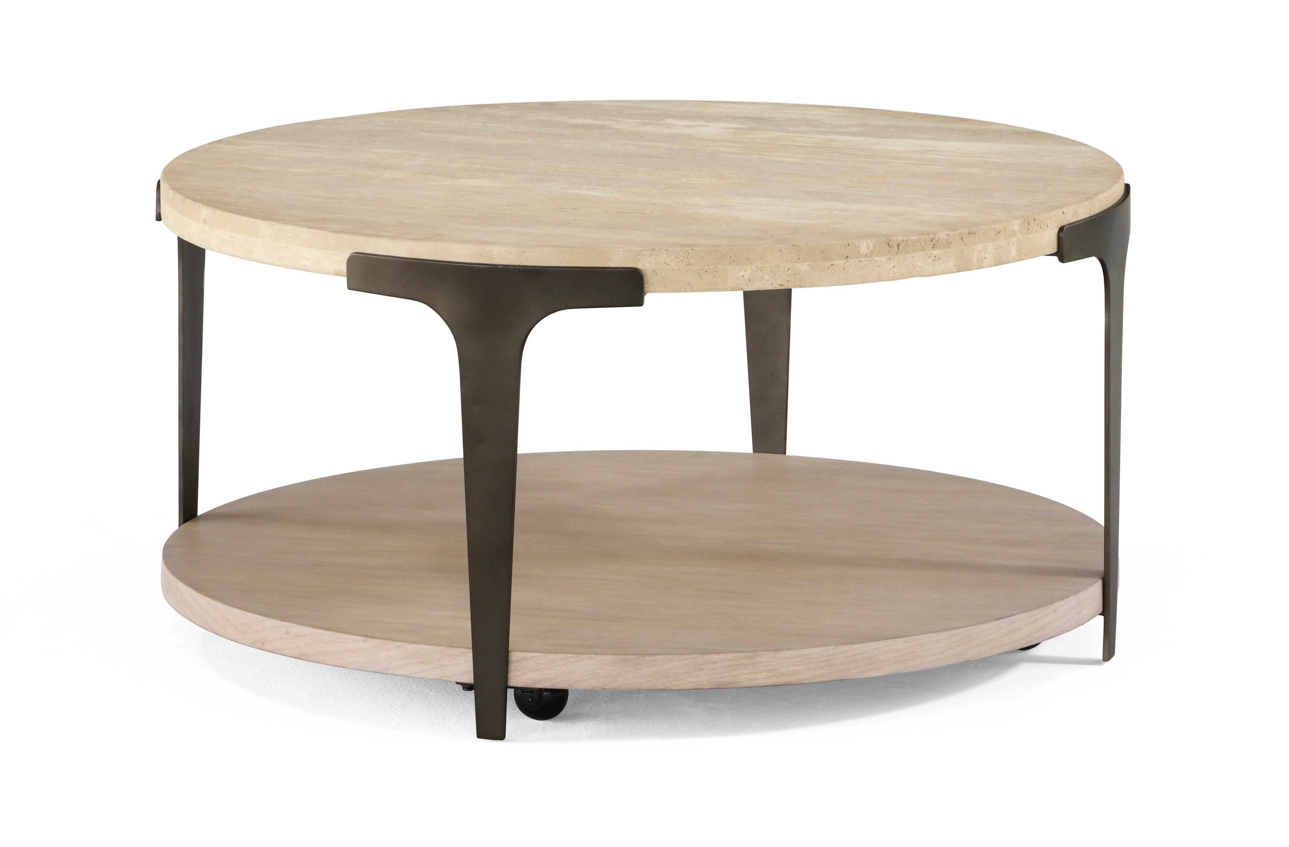 round coffee table with casters