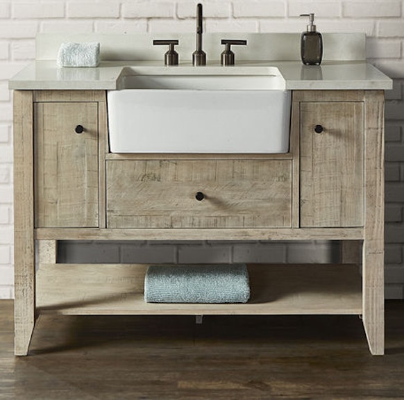 Fairmont Designs Bathroom 48 Open Shelf Farmhouse Vanity Toasted