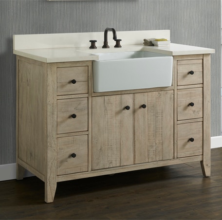 Fairmont Designs Bathroom 48 Farmhouse Vanity Toasted Almond