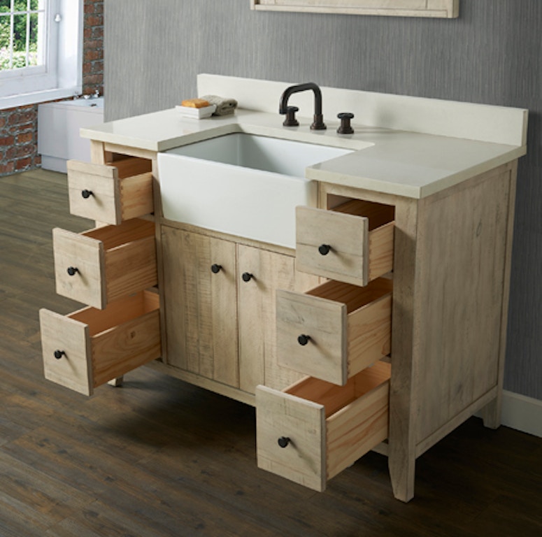 Fairmont Designs Bathroom 48 Farmhouse Vanity Toasted Almond