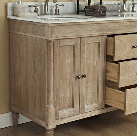Weathered Oak Bathroom Vanity Village 48 Ceramic Top Sink W