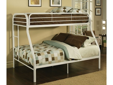Acme Furniture Tritan Twin over Full Bunk Bed 02053WH
