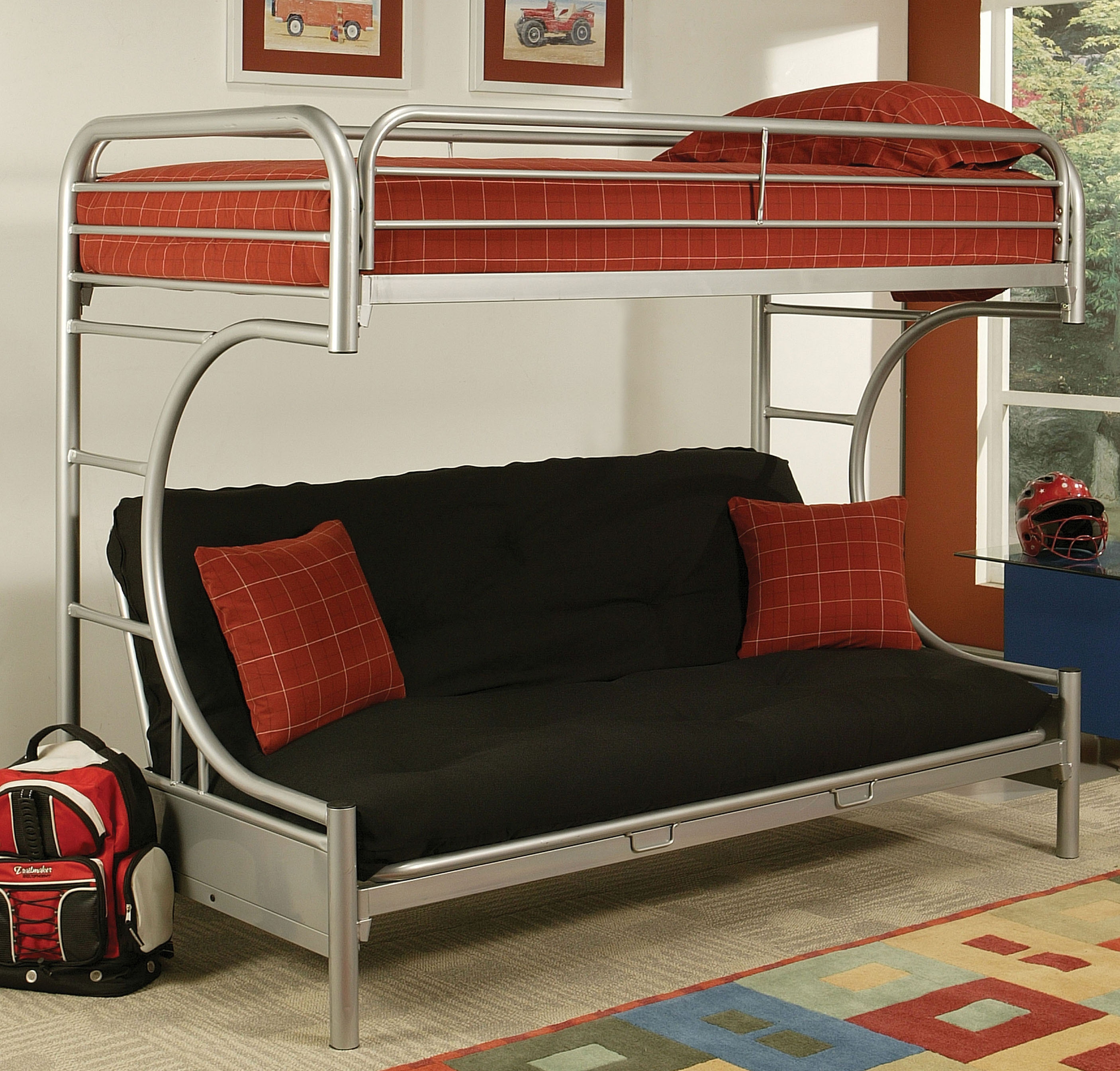 Twin over full online bunk bed futon