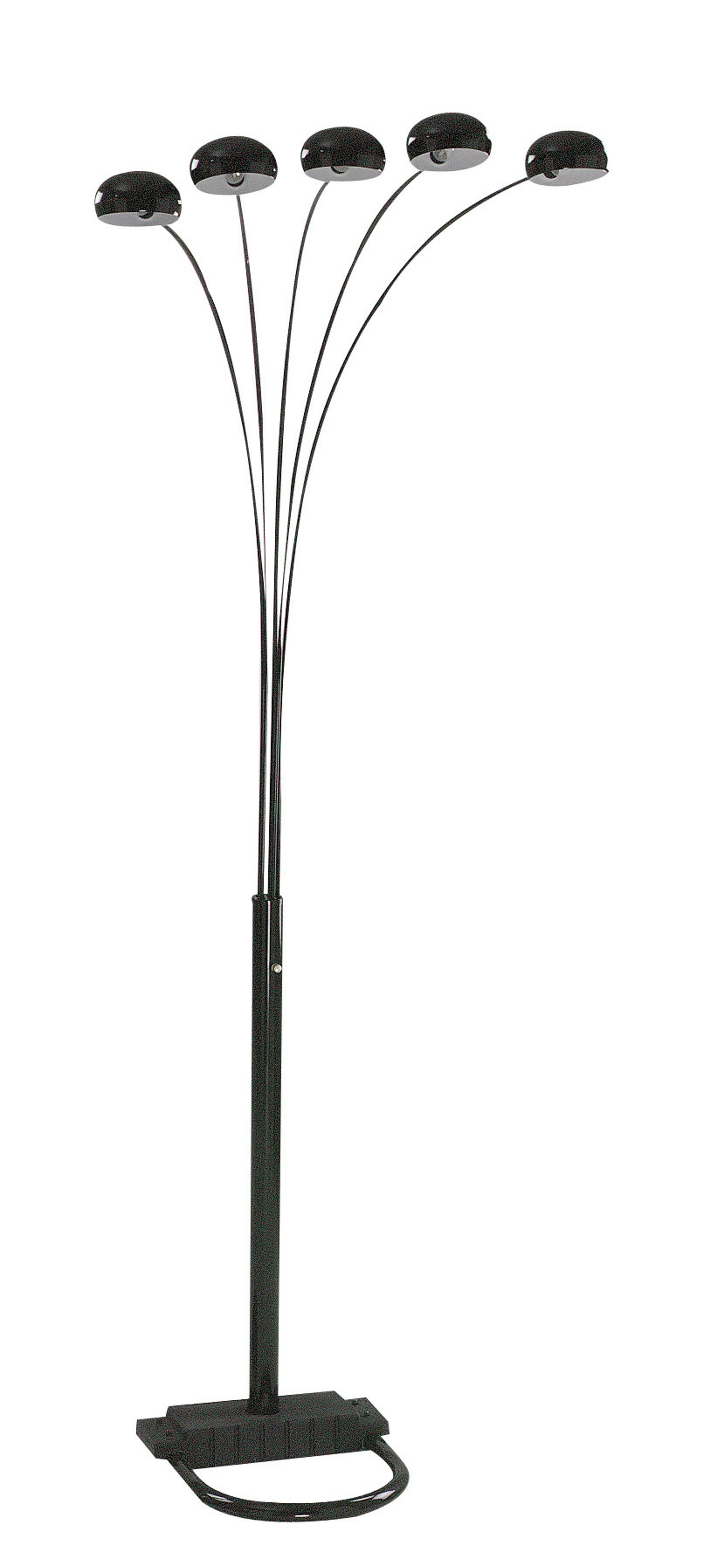 Acme Furniture Lamps And Lighting 5 Cap Style Floor Lamp 03600bk