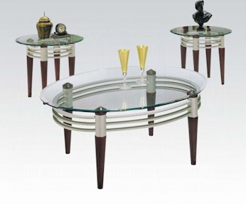 Lewiston Glass Top Oval Cocktail Table