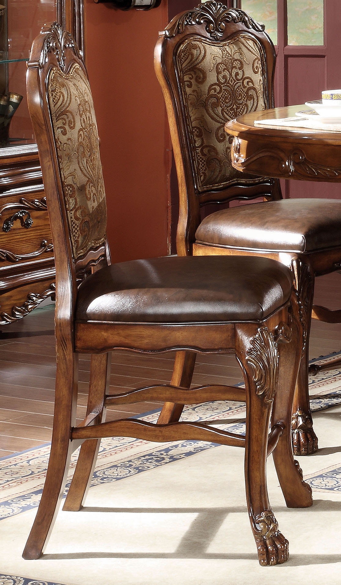 Acme Furniture Britney Espresso and Walnut PU with Button