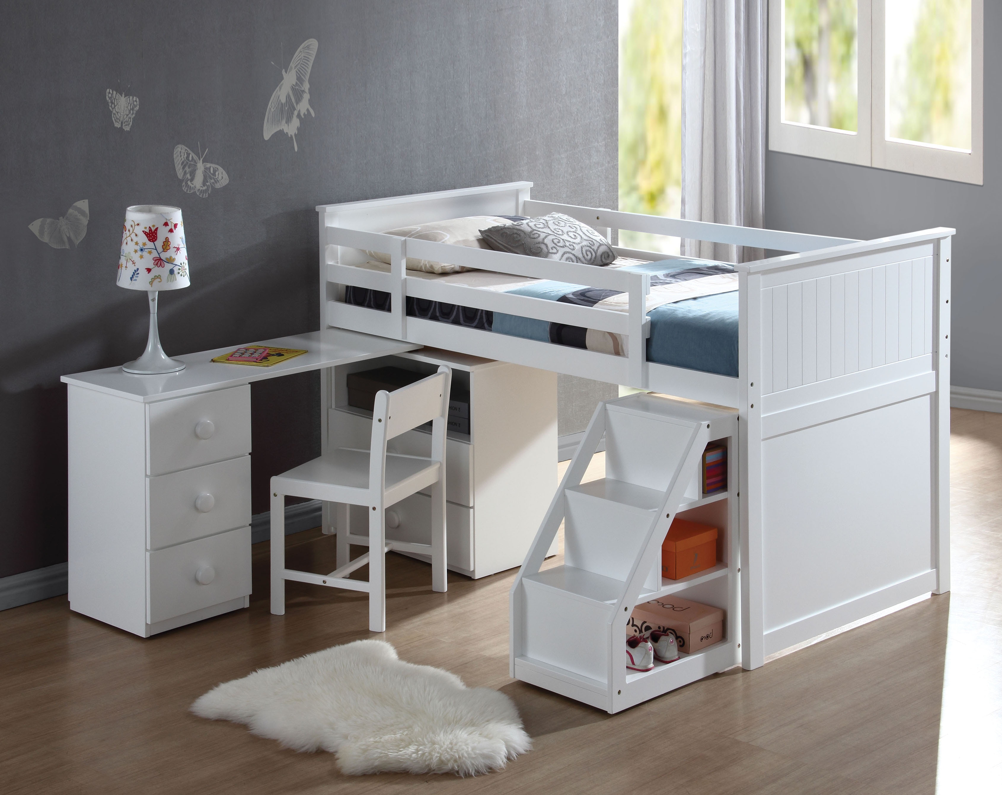 youth loft bed with desk