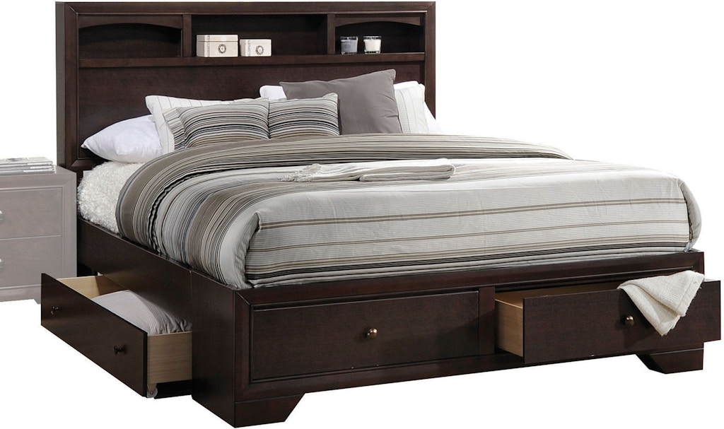 Acme Furniture Bedroom Madison Ii Queen Bed With Storage Fulton Stores Brooklyn And Jamaica Ny