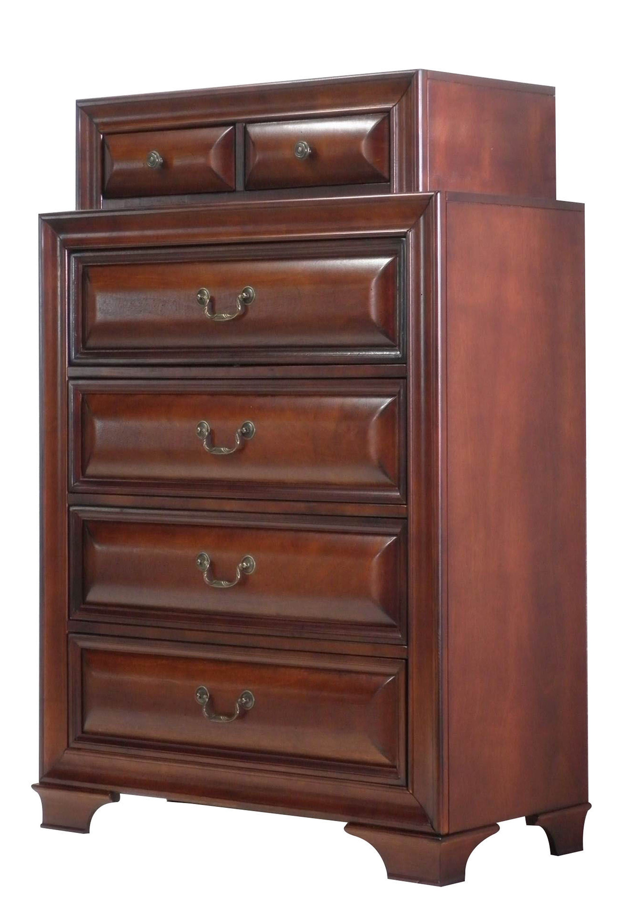 専用【ACME FURNITURE】 Versailles Panel Bedroom Set (Cherry Oak) Acme Furniture