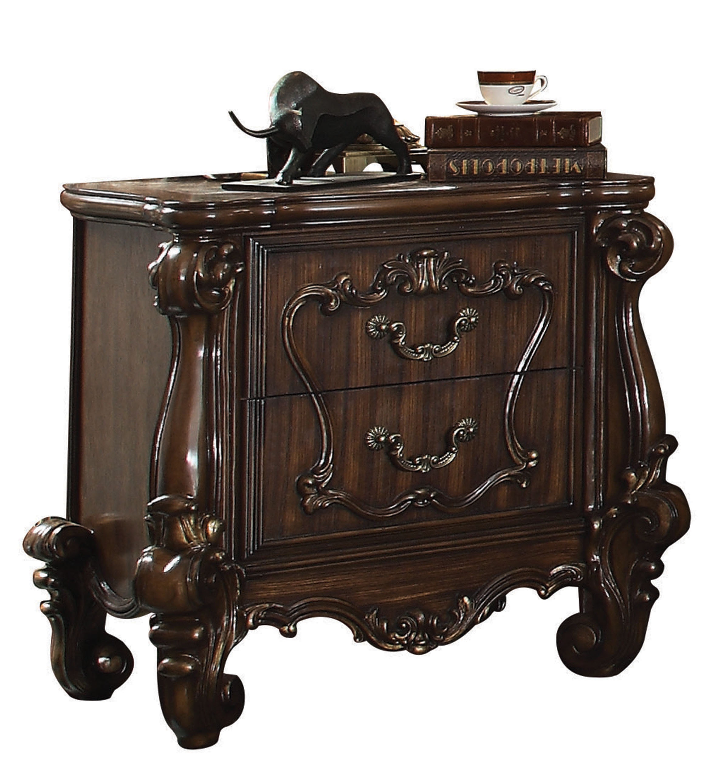 新品同様 Acme The - 21103 Nightstand Versailles Bedroom Furniture ダイニングテーブル