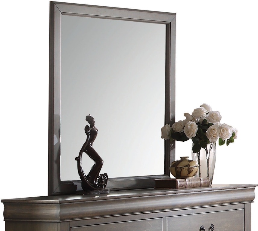 Acme Louis Philippe Antique Gray Mirror
