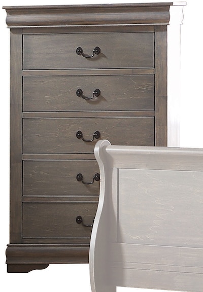 Acme Furniture - Louis Philippe White Dresser with Mirror - 23834