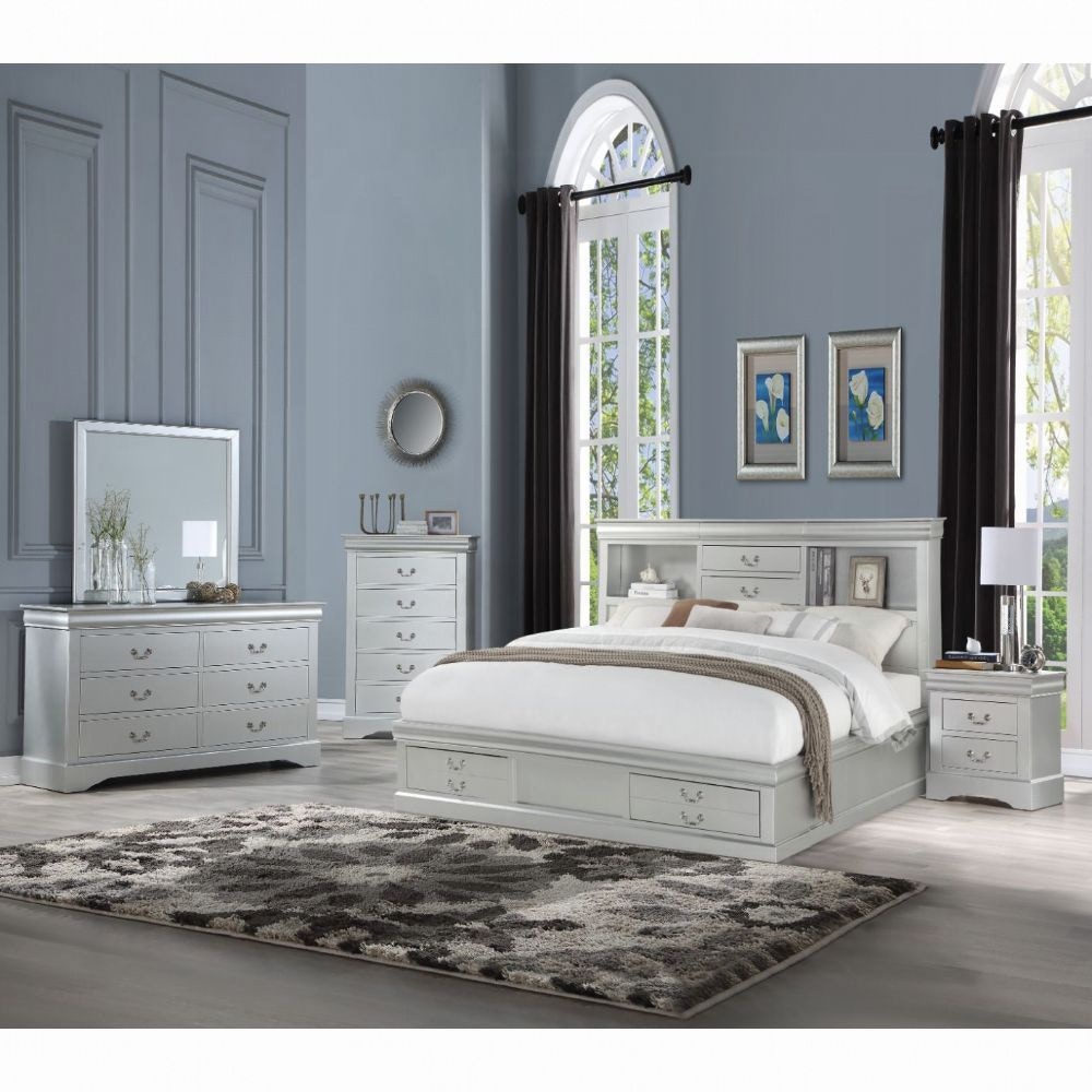  Louis Philippe III Queen Bed With Storage 