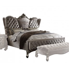 Acme Furniture Bedroom Versailles Silver Queen King Bed