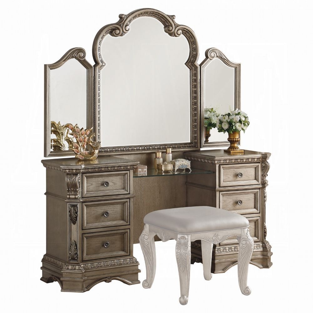 ACME Furniture Vendome 2-Piece Cherry Computer Desk and