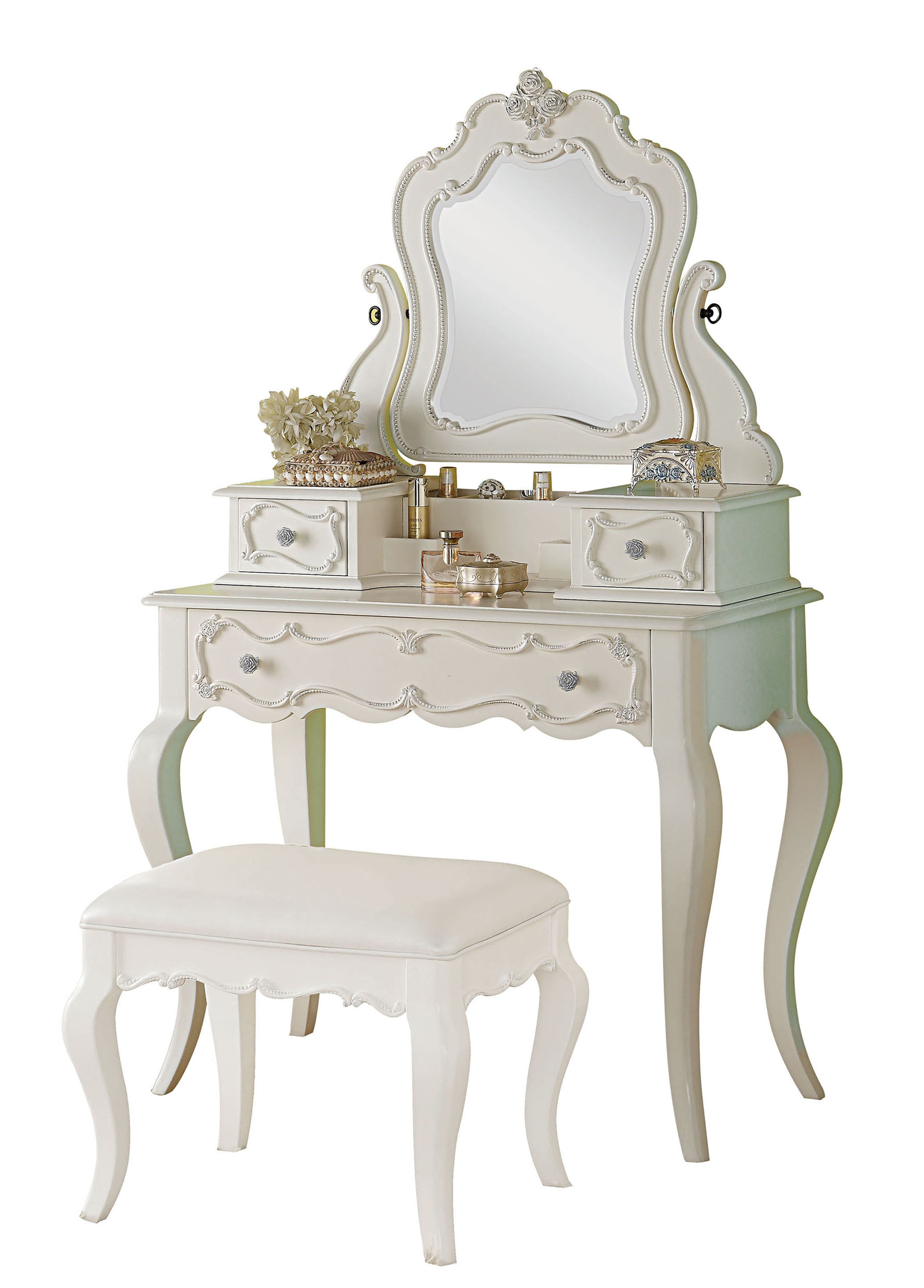 Acme Furniture Youth Edalene Vanity And Mirror 30516 The Furniture Mall Duluth Kennesaw And