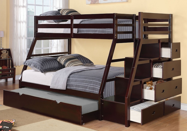 Acme Furniture Youth Jason Twin Over Full Bunk Bed With Storage
