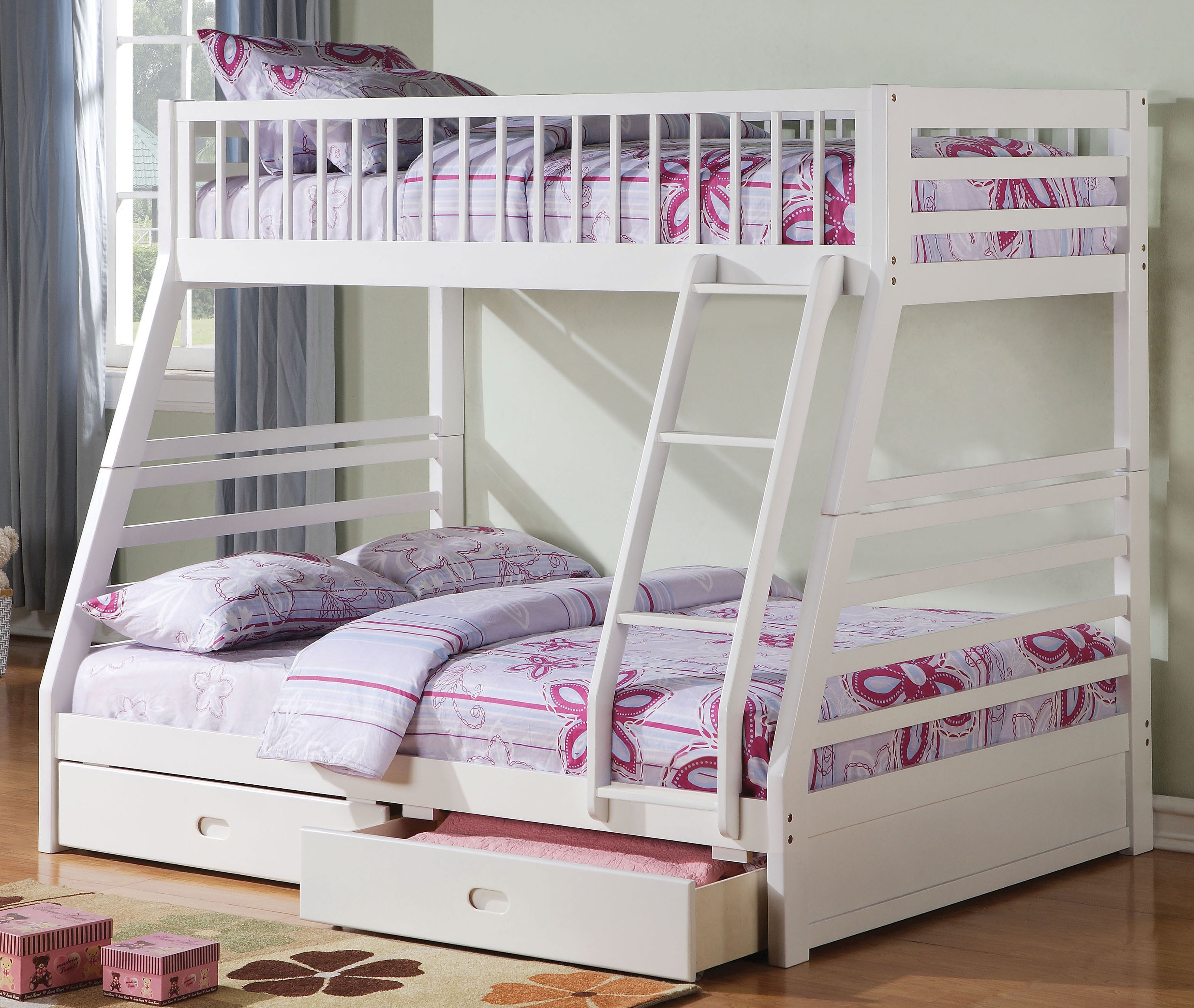  Jason Twin/Full Bunk Bed With Storage 