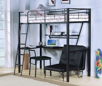 Acme Furniture Youth Loft Bed With Desk Fulton Stores Brooklyn