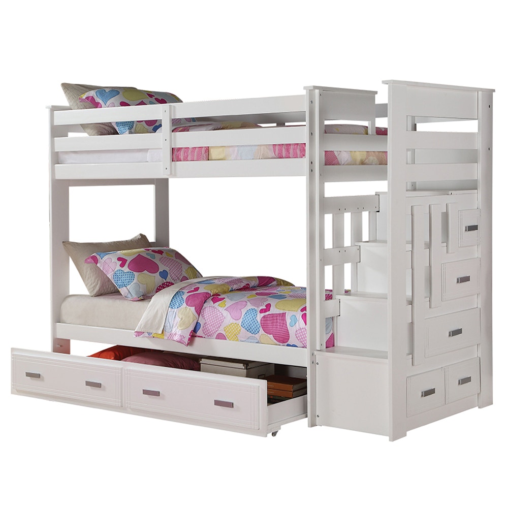  Allentown Twin/Twin Bunk Bed With Trundle and Storage 