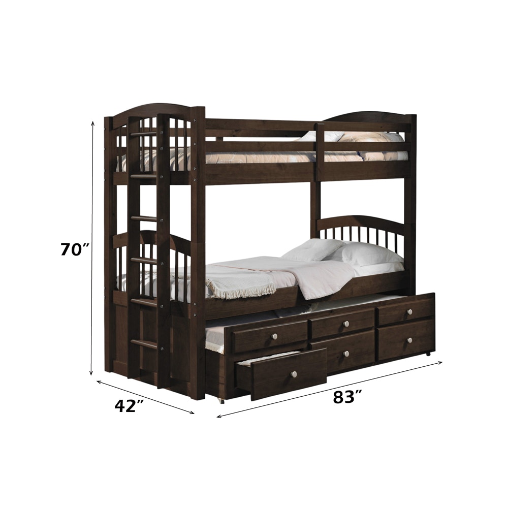  Micah Twin/Twin Bunk Bed With Trundle and Storage 