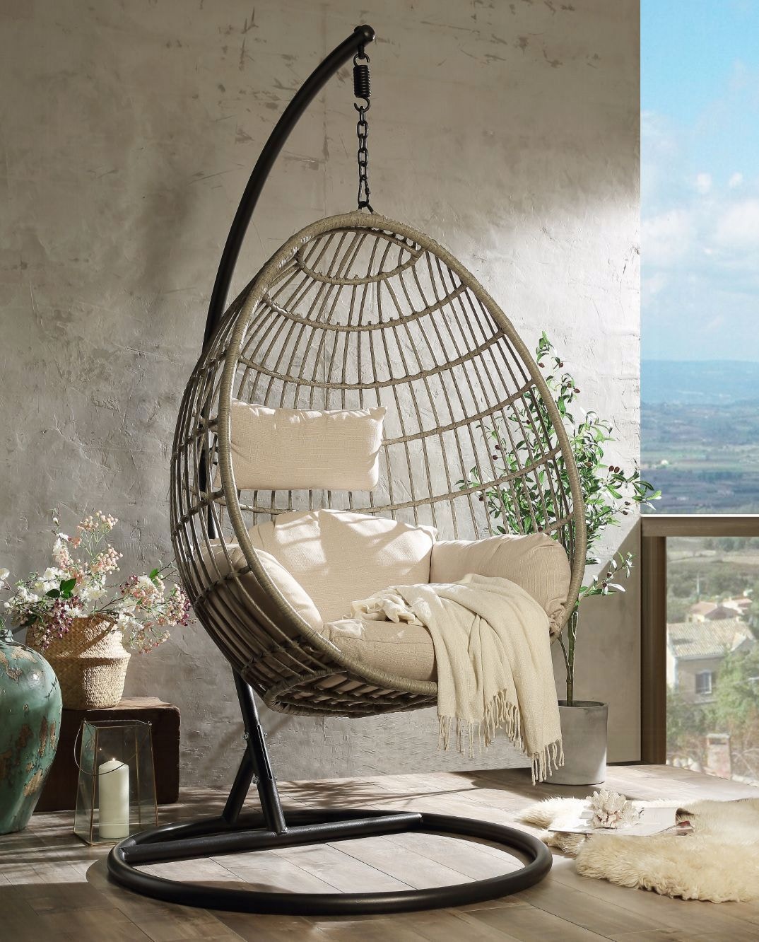 Acme vasant patio swing chair with stand new arrivals