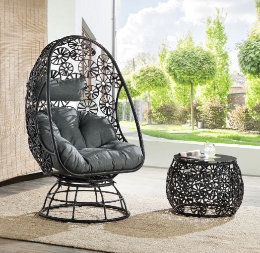 Acme Furniture Outdoor Furniture Hikre Patio Lounge Chair and Side