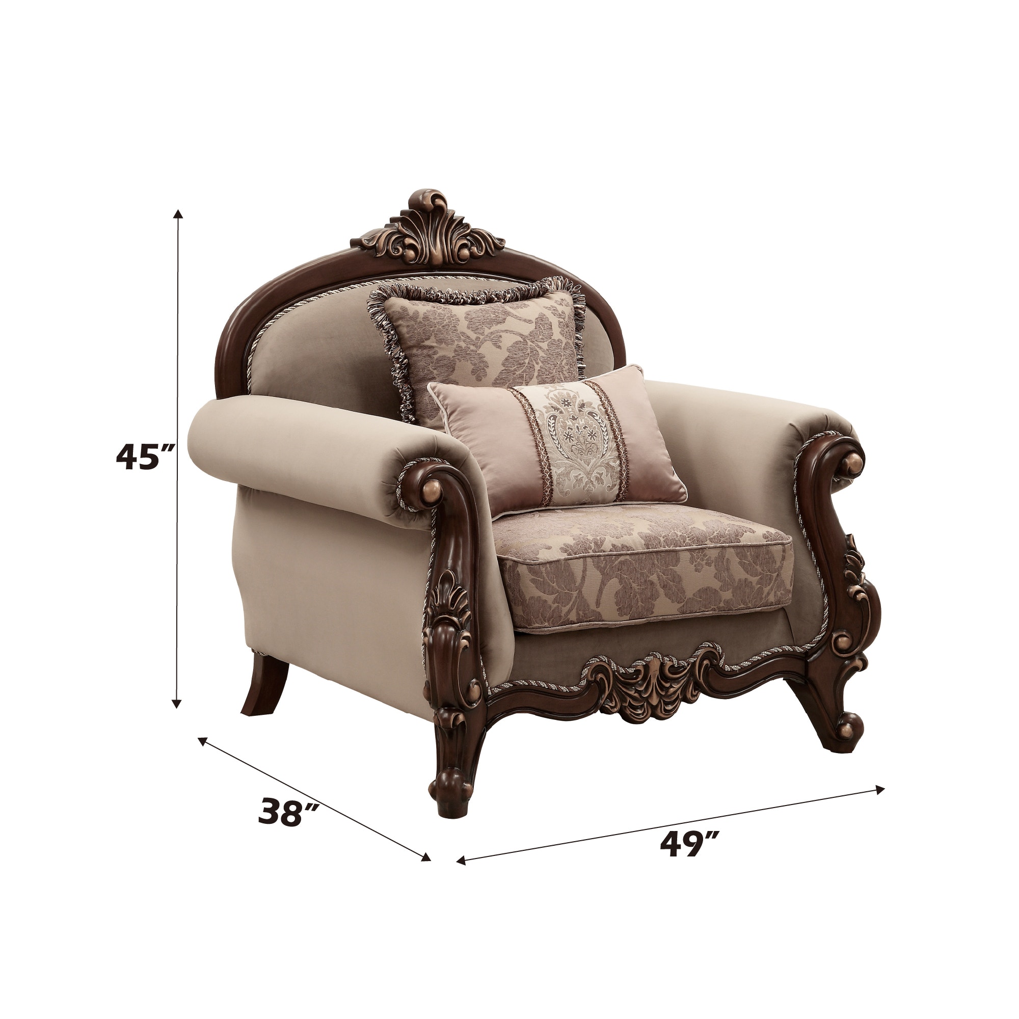  Mehadi Chair With 2 Pillows 