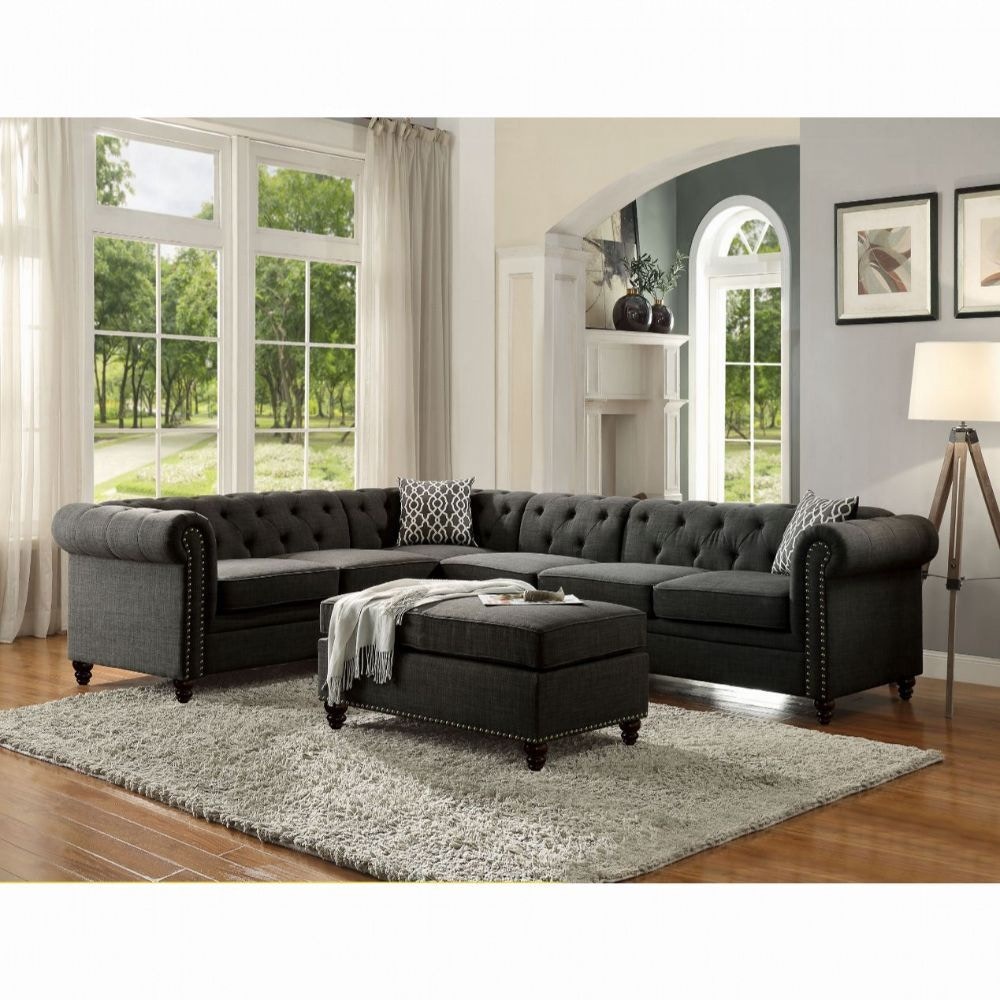 Acme Furniture Living Room Aurelia II Sectional Sofa 52375 The Furniture Mall Duluth and the