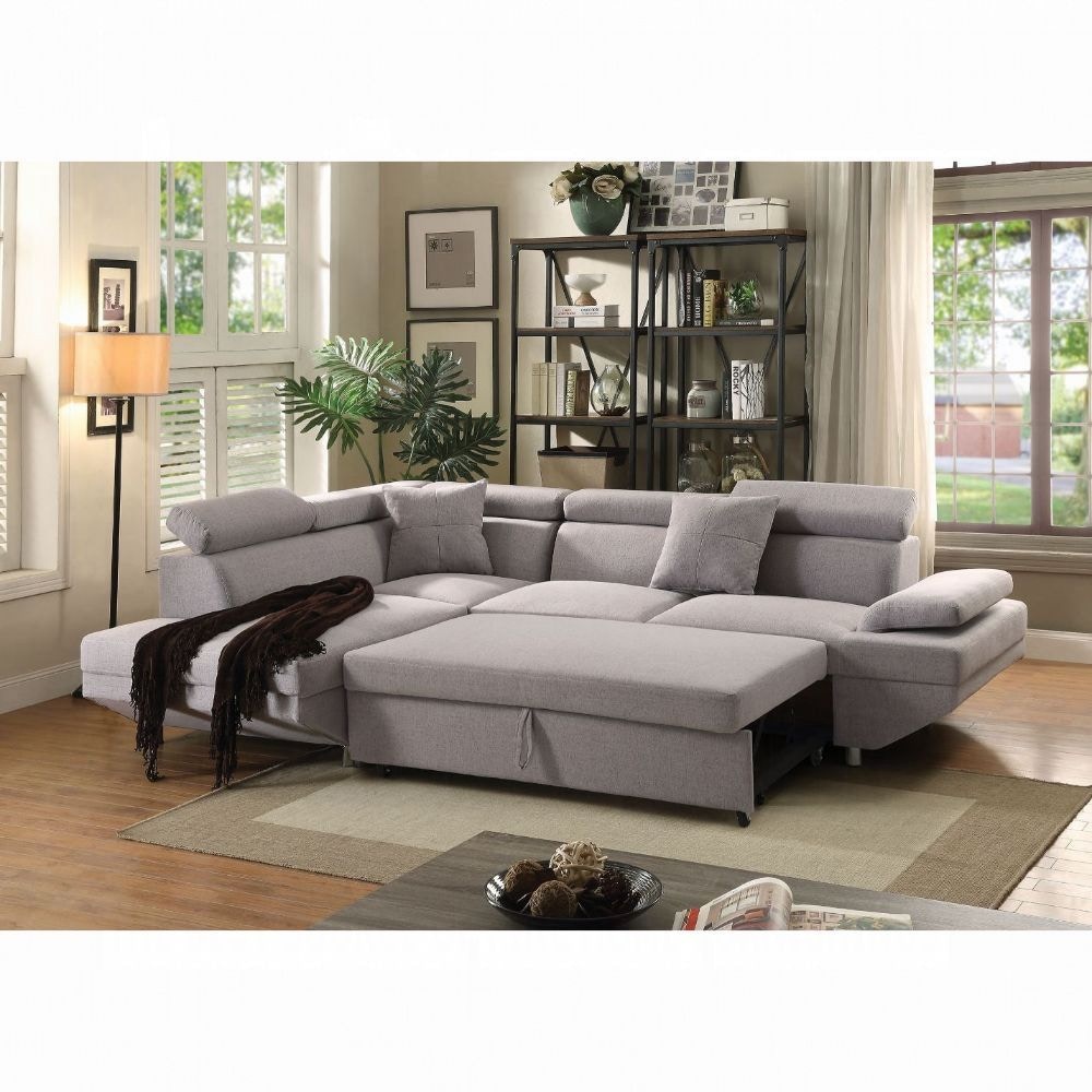 Acme Furniture Living Room Jemima Sectional Sofa 52990 - Tar Heel