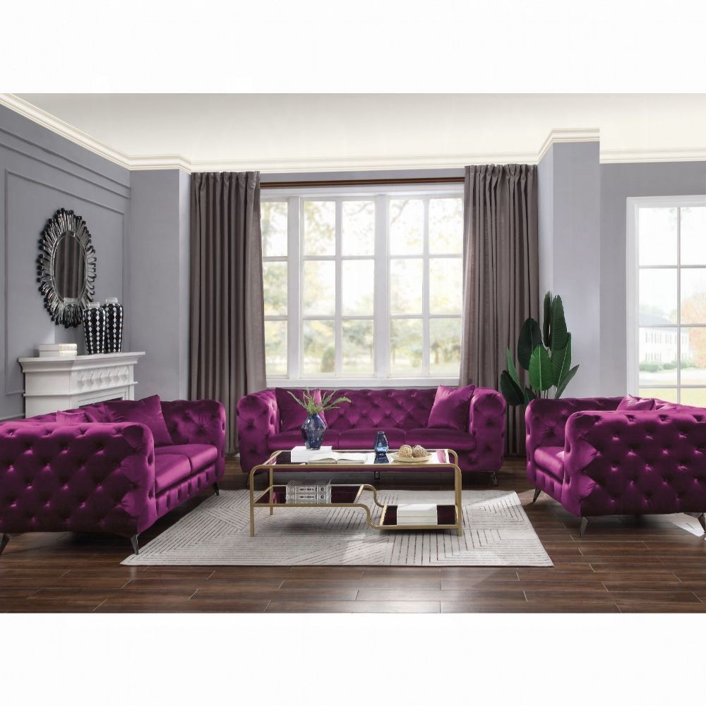 Acme Furniture Living Room Atronia Sofa 54905 - The