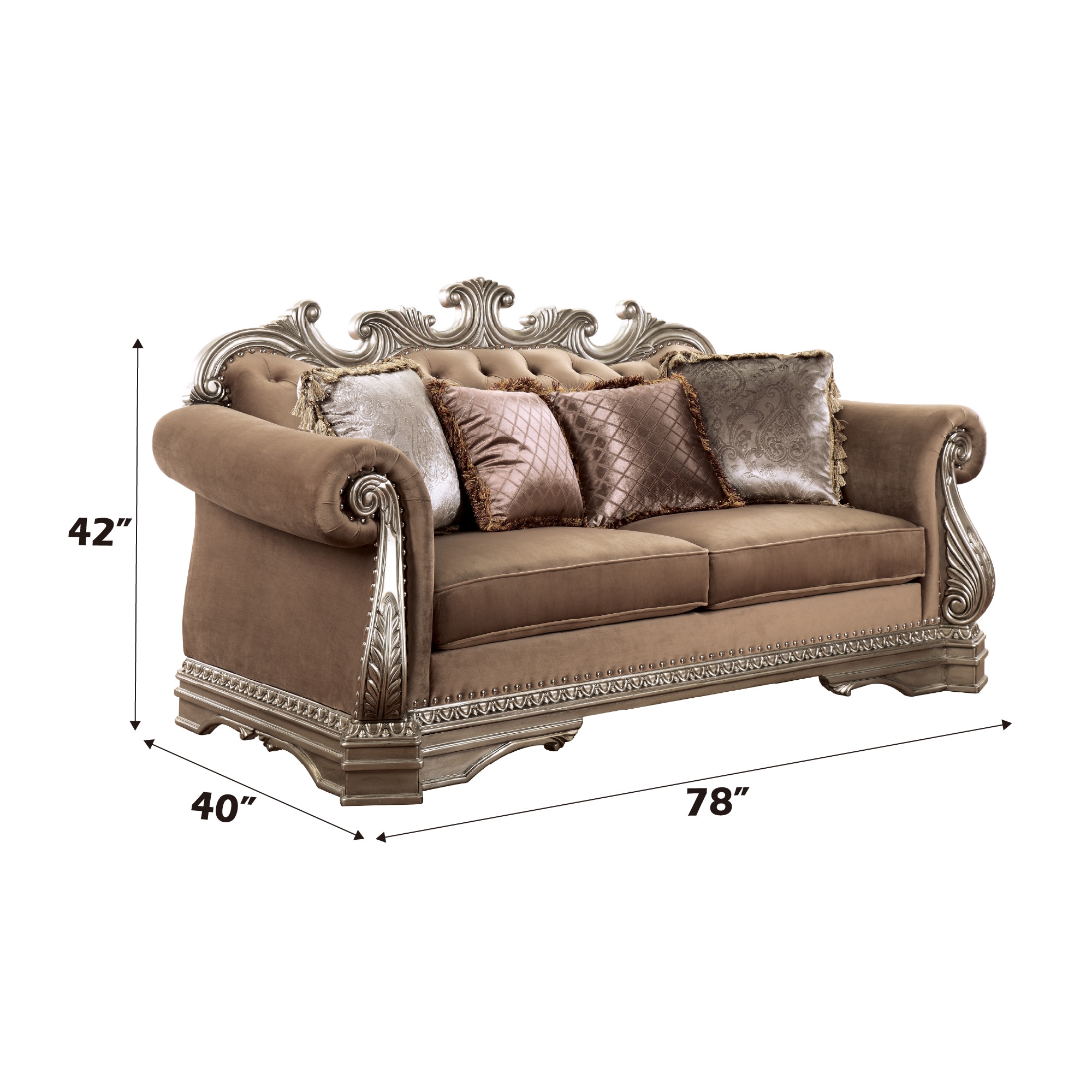  Northville Loveseat With 4 Pillows 