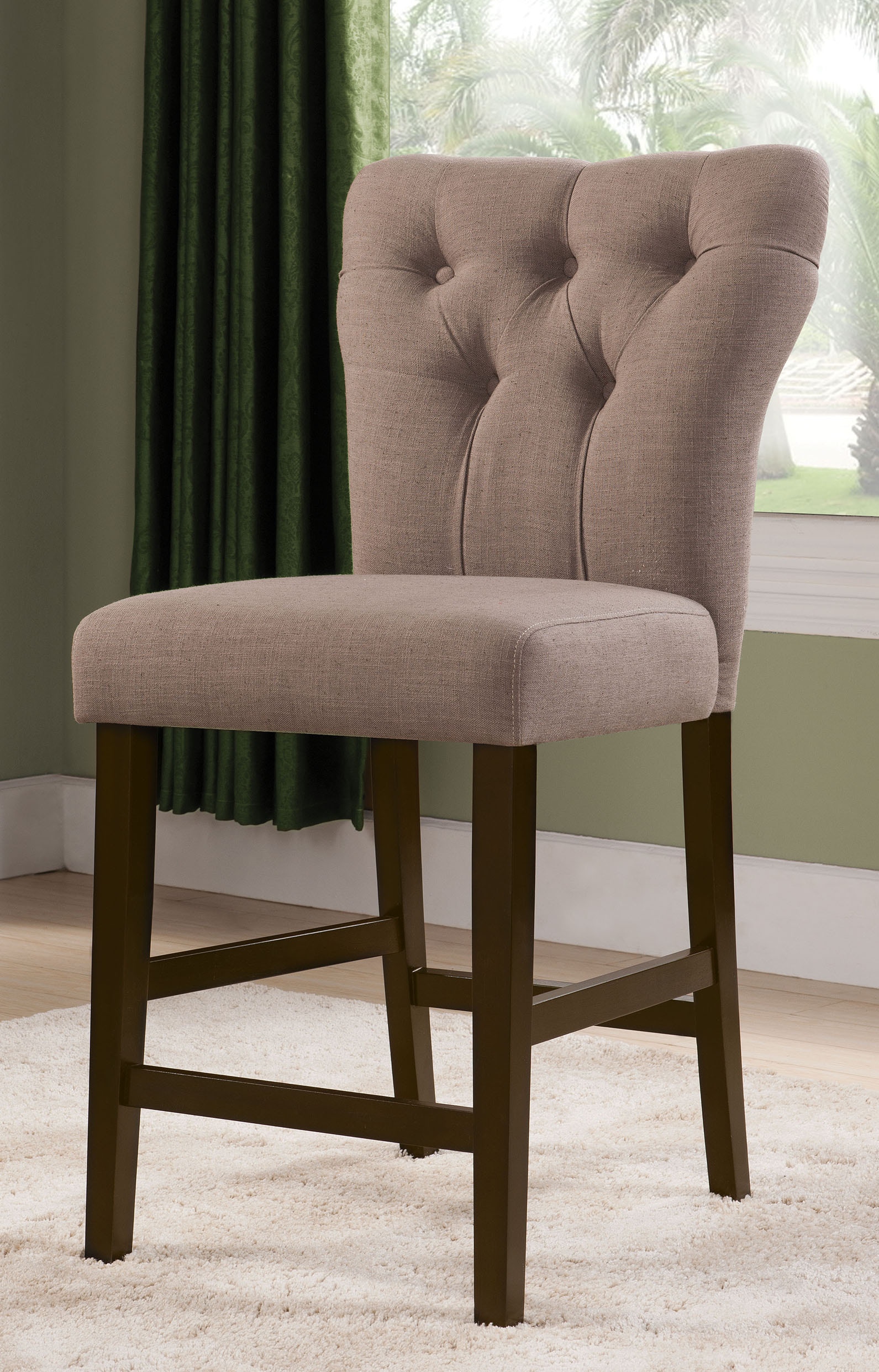 Acme Furniture Bar And Game Room Light Brown Counter Height Chair